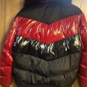 Red and Black Xl Puffer coat. Barely worn, fairly new. Passed return date to ret